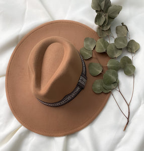 Fedora hat with Aztec trim